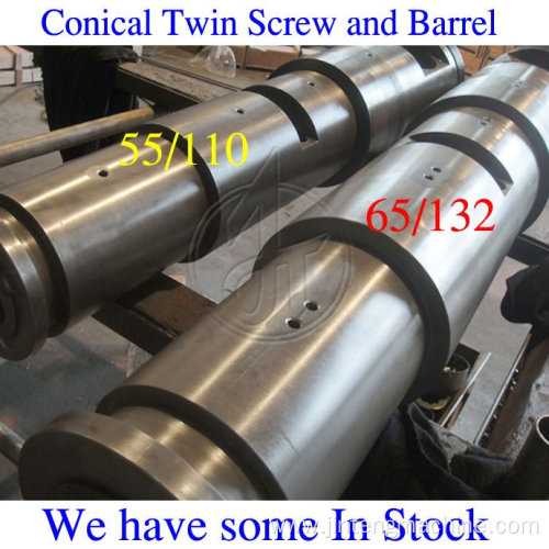 55/120 conical twin screw and barrel for extruders